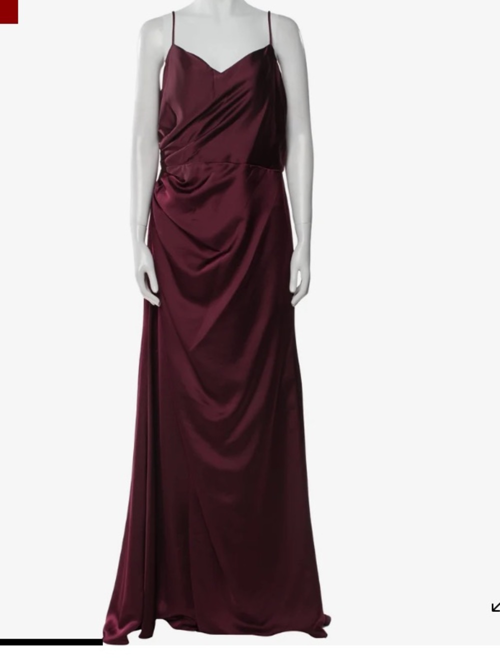 Women's Burgundy Satin Slip Gown. It will fit a XXL